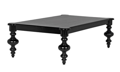Noir Graff Coffee Table, Hand Rubbed Black