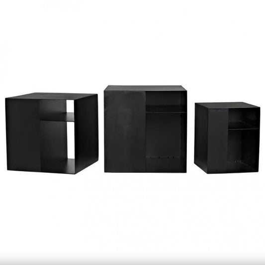 Noir Gropius Cubes Matte Black