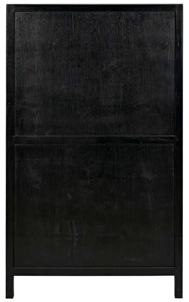 Noir Hampton Dresser, 6-Drawer, Hand-Rubbed Black, 36"W GDRE118HB, Noir GDRE118HB YUU6013LVF