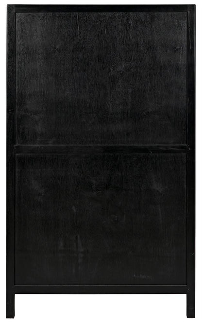 Noir Hampton Dresser, 6-Drawer, Hand-Rubbed Black, 36"W GDRE118HB, Noir GDRE118HB YUU6013LVF