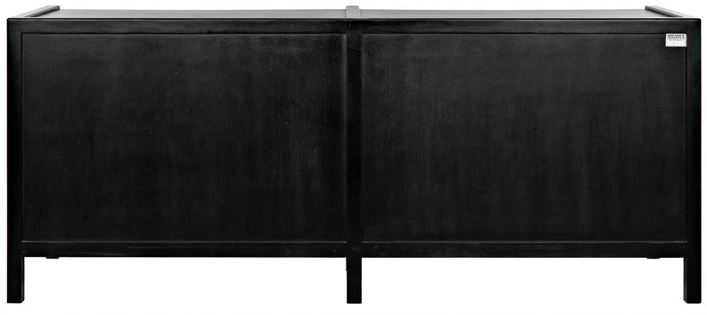 Noir Hampton Dresser, 6-Drawer, Hand-Rubbed Black, 74"W GDRE241HB-2, Noir GDRE241HB-2 YUU6013LVA
