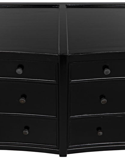 Noir Hampton Dresser, 6-Drawer, Hand-Rubbed Black, 74"W GDRE241HB-2, Noir GDRE241HB-2 YUU6013LVA