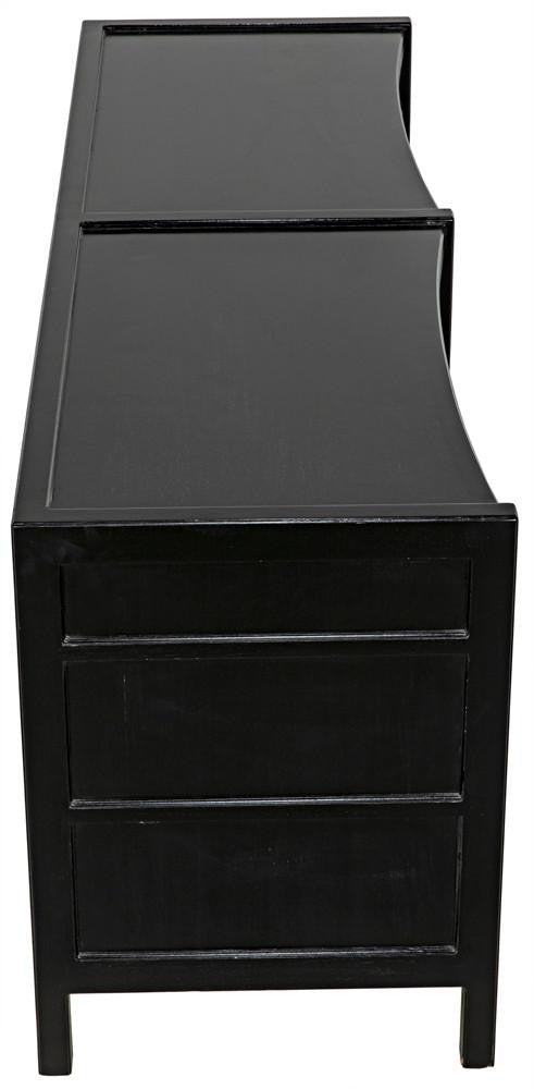 Noir Hampton Dresser, 6-Drawer, Hand-Rubbed Black, 74"W GDRE241HB-2, Noir GDRE241HB-2 YUU6013LVA