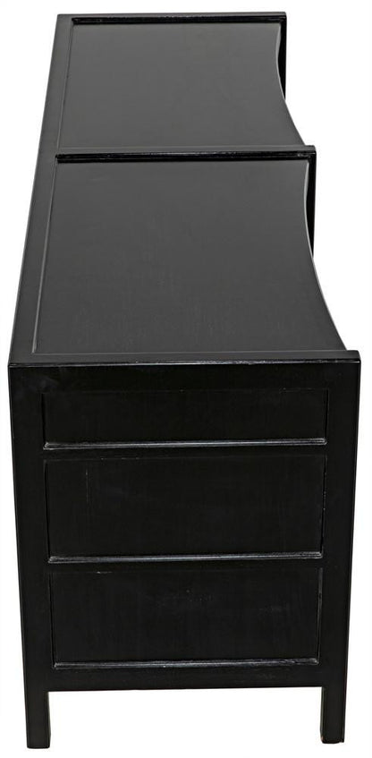 Noir Hampton Dresser, 6-Drawer, Hand-Rubbed Black, 74"W GDRE241HB-2, Noir GDRE241HB-2 YUU6013LVA