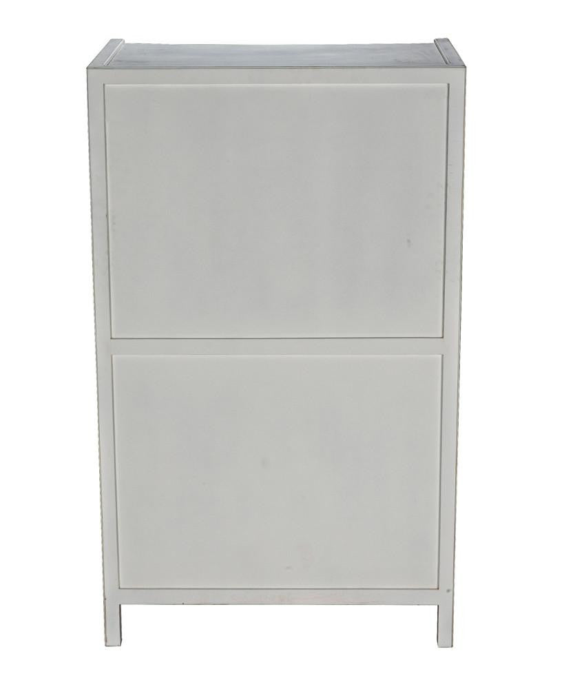 Noir Hampton Dresser, 6-Drawer, White Wash, 36"W GDRE118WH, Noir GDRE118WH YUU6013MQL
