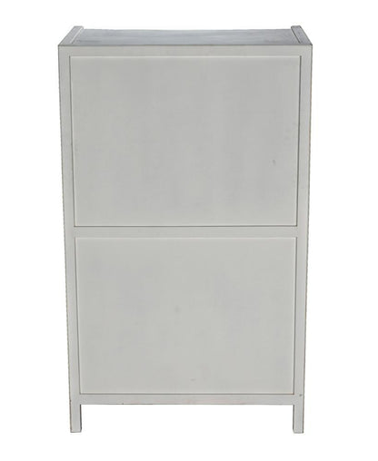 Noir Hampton Dresser, 6-Drawer, White Wash, 36"W GDRE118WH, Noir GDRE118WH YUU6013MQL