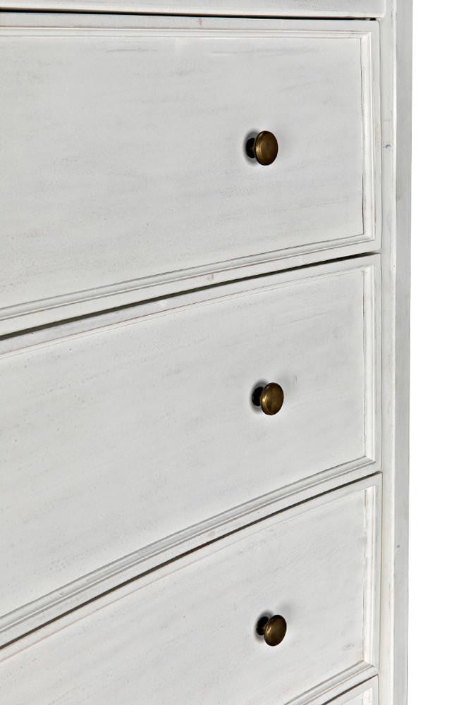 Noir Hampton Dresser, 6-Drawer, White Wash, 36"W GDRE118WH, Noir GDRE118WH YUU6013MQL