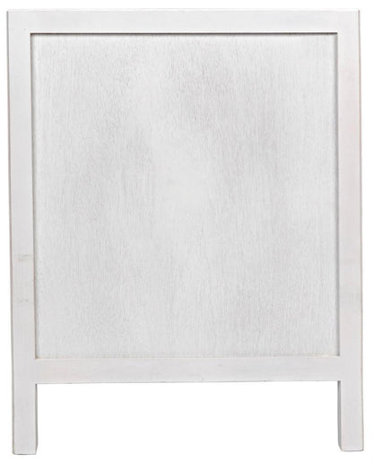 Noir Hampton Night Stand, 3-Drawer, White Wash, 24"W GTAB928WH, Noir GTAB928WH YUU6013LVE