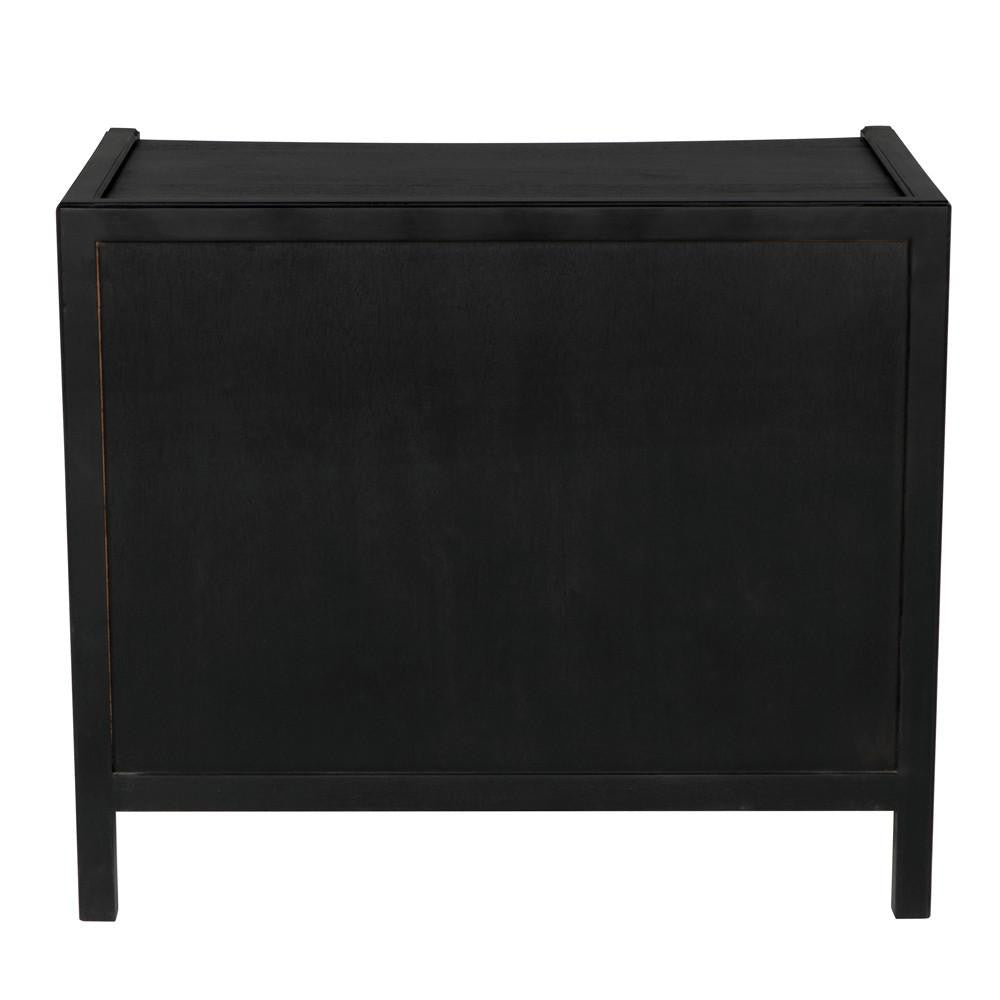 Noir Hampton Side Table, 3-Drawer, Hand-Rubbed Black, 30"H (GTAB245HB YUU6013NQ4)