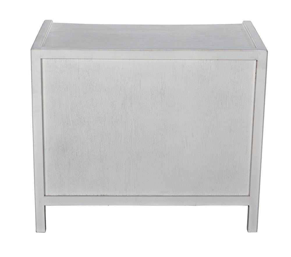 Noir Hampton Side Table, 3-Drawer, White Wash, 30"H (GTAB245WH YUU6013NQ5)