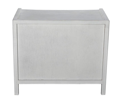 Noir Hampton Side Table, 3-Drawer, White Wash, 30"H (GTAB245WH YUU6013NQ5)