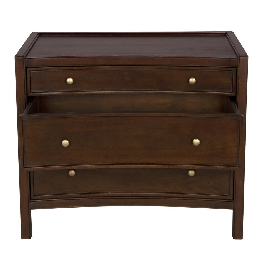 Noir Hampton Side Table Hand Rubbed Brown