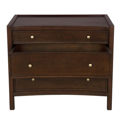 Noir Hampton Side Table Hand Rubbed Brown