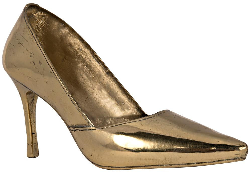 Noir Heel Sculpture Antique Brass