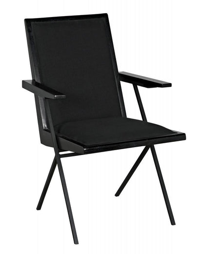 Noir Henderson Dining Chair Black Charcoal, Black