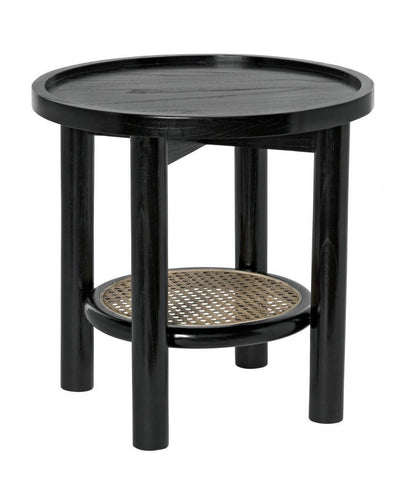 Noir Hide Away Side Table Black Charcoal