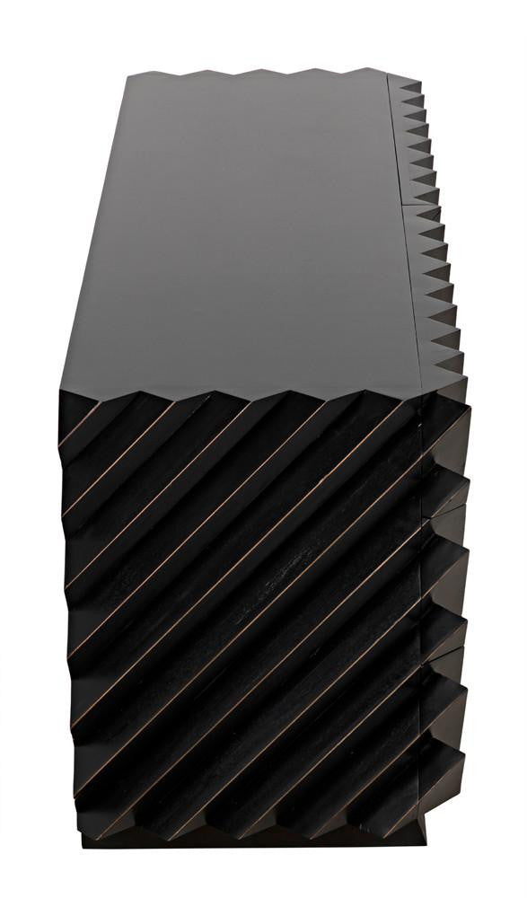 Noir Hikaru Dresser, 6-Drawer, Hand-Rubbed Black, 76"W GDRE247HB, Noir GDRE247HB YUU6013MQM