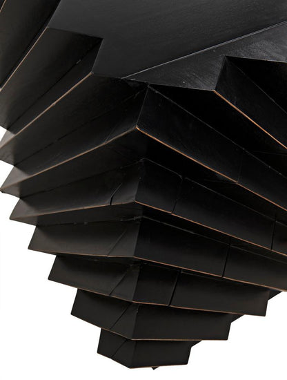 Noir Hikaru Dresser, 6-Drawer, Hand-Rubbed Black, 76"W GDRE247HB, Noir GDRE247HB YUU6013MQM