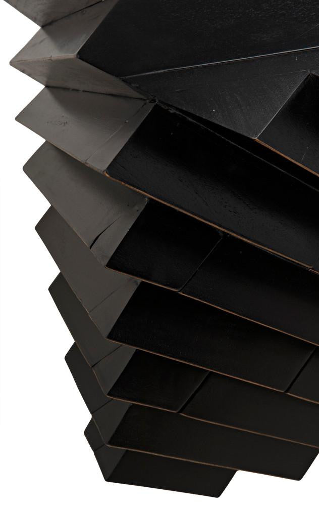 Noir Hikaru Dresser, 6-Drawer, Hand-Rubbed Black, 76"W GDRE247HB, Noir GDRE247HB YUU6013MQM