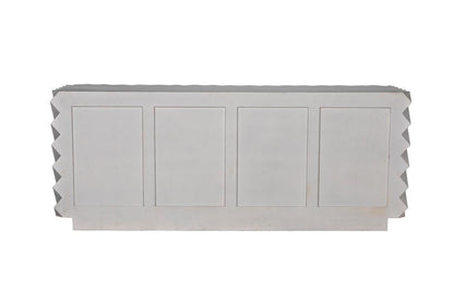 Noir Hikaru Dresser, 6-Drawer, White Wash, 76"W GDRE247WH, Noir GDRE247WH YUU6013MQN