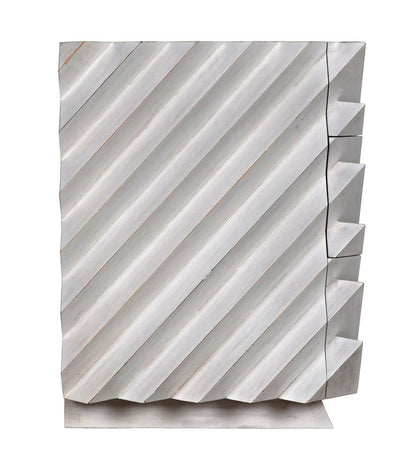 Noir Hikaru Dresser, 6-Drawer, White Wash, 76"W GDRE247WH, Noir GDRE247WH YUU6013MQN