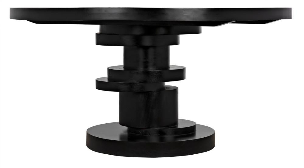 Noir Hugo Dining Table, Hand-Rubbed Black, 60"W (GTAB558HB YUU6013KV6)