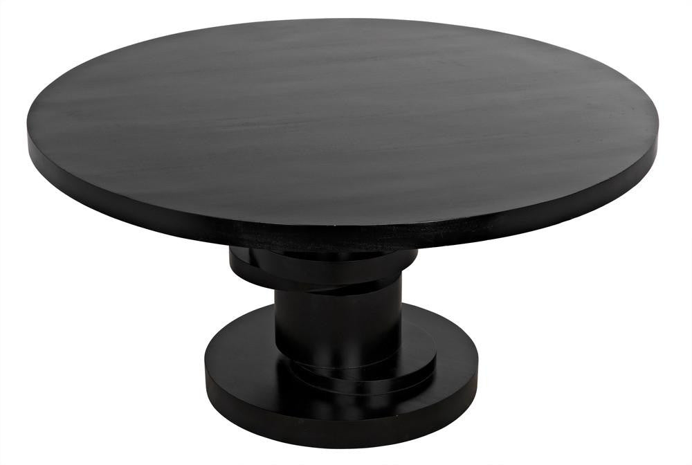 Noir Hugo Dining Table, Hand-Rubbed Black, 60"W (GTAB558HB YUU6013KV6)