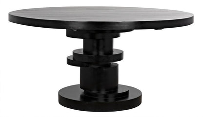 Noir Hugo Dining Table, Hand-Rubbed Black, 60"W (GTAB558HB YUU6013KV6)