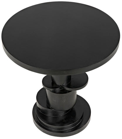 Noir Hugo Side Table, Hand-Rubbed Black, 28"H (GTAB886HB YUU6013NQP)