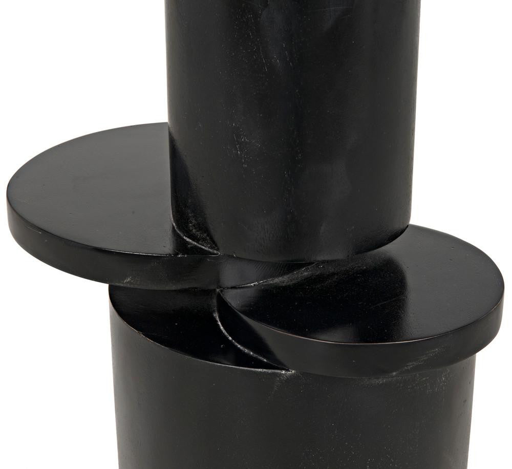 Noir Hugo Side Table, Hand-Rubbed Black, 28"H (GTAB886HB YUU6013NQP)