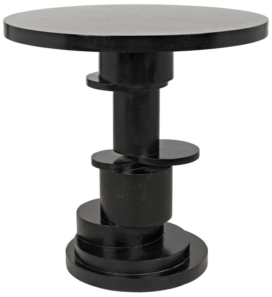 Noir Hugo Side Table Hand-Rubbed Black