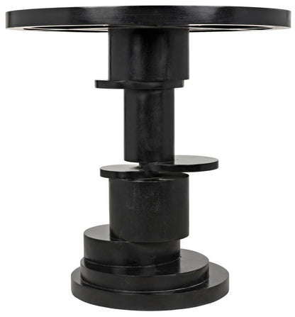 Noir Hugo Side Table, Hand-Rubbed Black, 28"H (GTAB886HB YUU6013NQP)