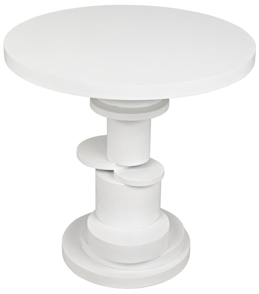 Noir Hugo Side Table, White, 28"H (GTAB886SW YUU6013NQQ)