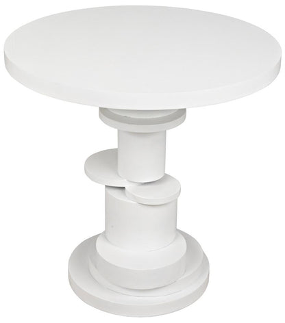 Noir Hugo Side Table, White, 28"H (GTAB886SW YUU6013NQQ)