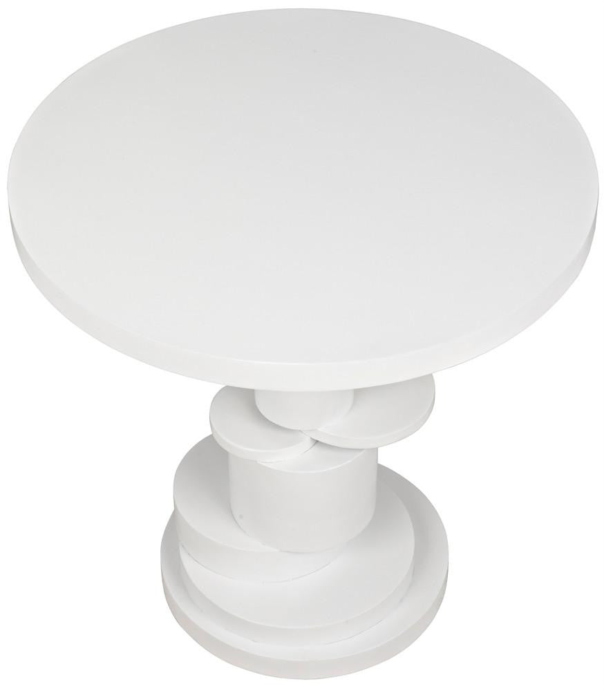 Noir Hugo Side Table, White, 28"H (GTAB886SW YUU6013NQQ)