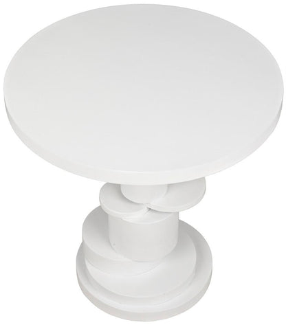 Noir Hugo Side Table, White, 28"H (GTAB886SW YUU6013NQQ)