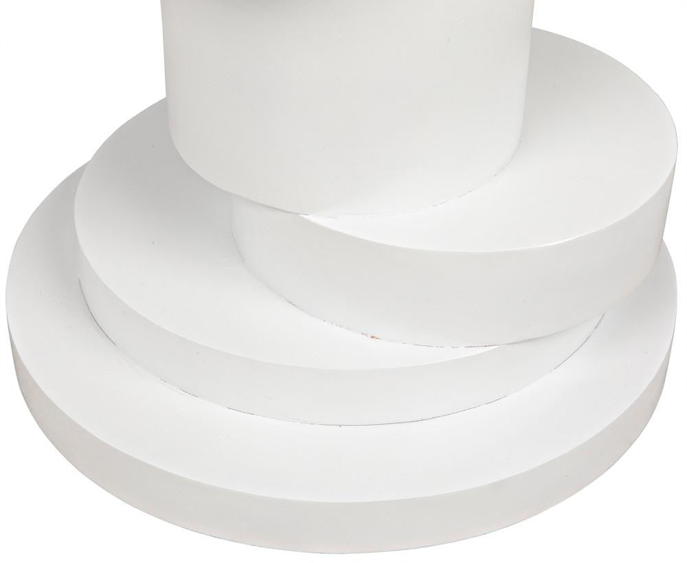 Noir Hugo Side Table, White, 28"H (GTAB886SW YUU6013NQQ)