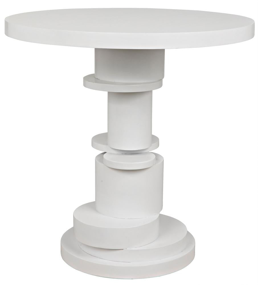 Noir Hugo Side Table, White, 28"H (GTAB886SW YUU6013NQQ)