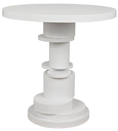 Noir Hugo Side Table, White, 28"H (GTAB886SW YUU6013NQQ)