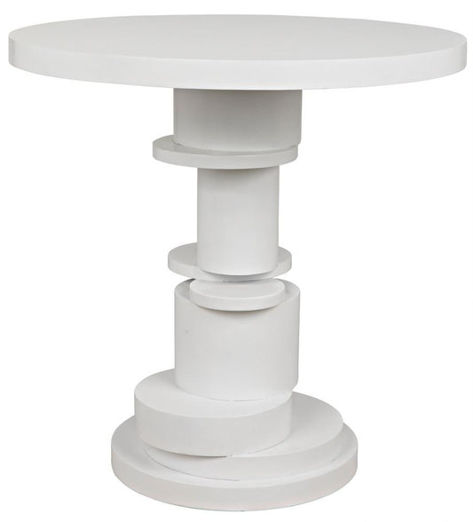 Noir Hugo Side Table, White, 28"H (GTAB886SW YUU6013NQQ)