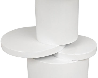 Noir Hugo Side Table, White, 28"H (GTAB886SW YUU6013NQQ)