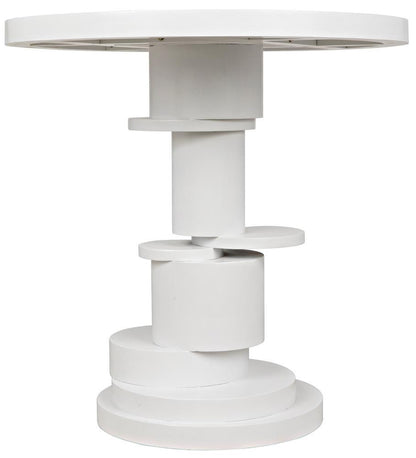Noir Hugo Side Table, White, 28"H (GTAB886SW YUU6013NQQ)