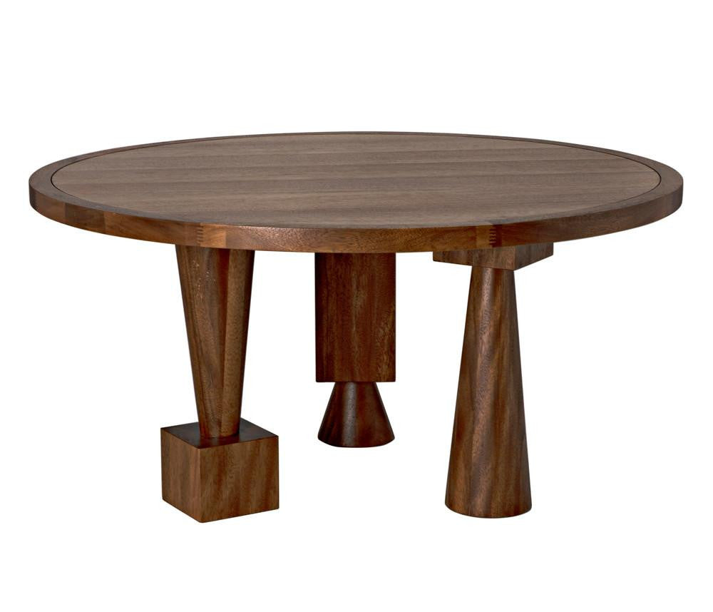 Noir Hybrid Dining Table Dark Walnut