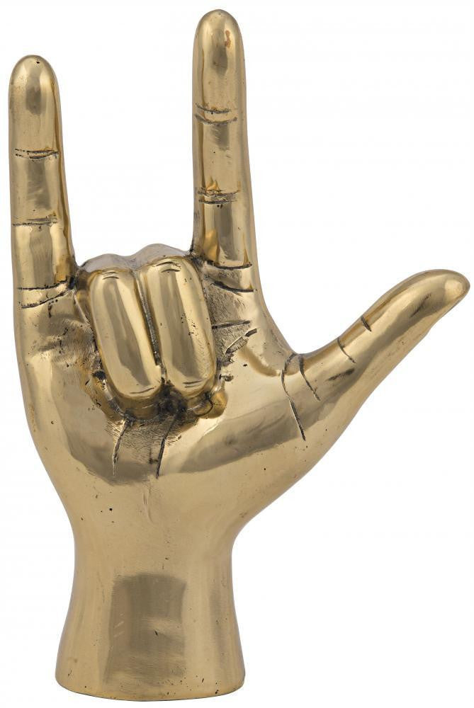 Noir I Love You Sculpture Antique Brass