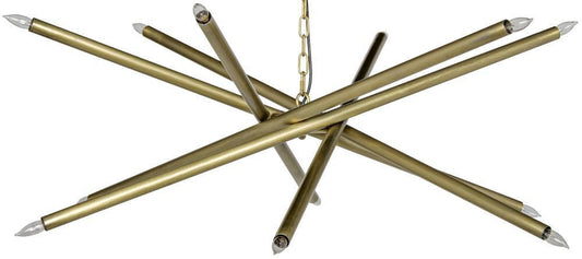 Noir Ikram Chandelier Antique Brass