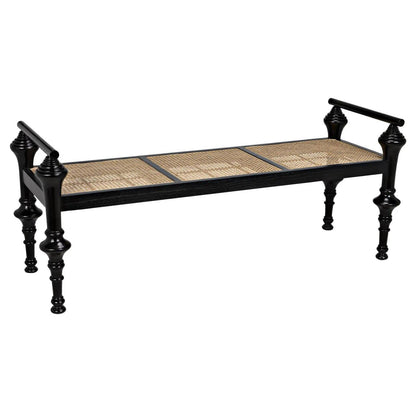 Noir Indochine Bench Brown, Charcoal Black
