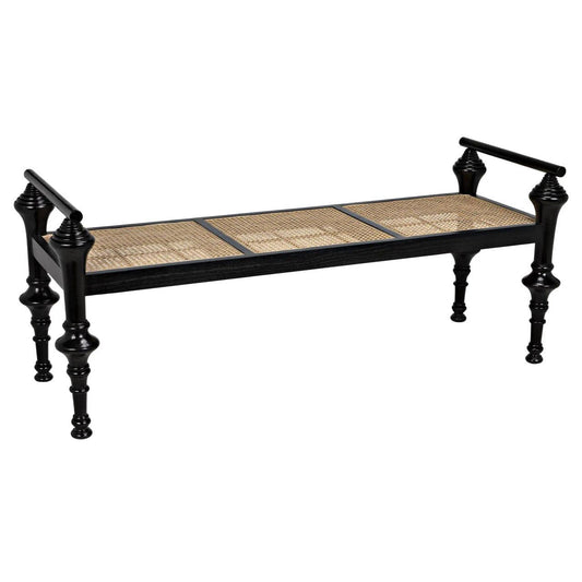 Noir Indochine Bench Brown, Charcoal Black