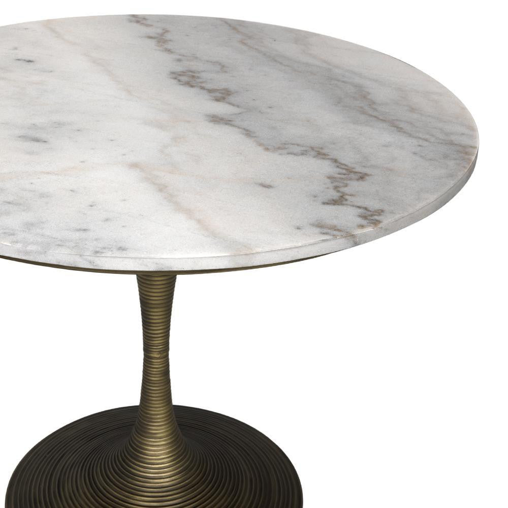 Noir Joni Table 36" Aged Brass