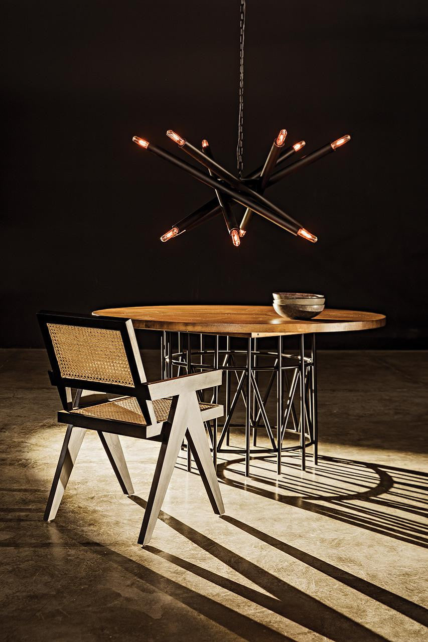 Noir Jude Dining Chair, Black, Caning, 35"H (GCHA278B YUU6013JWK)