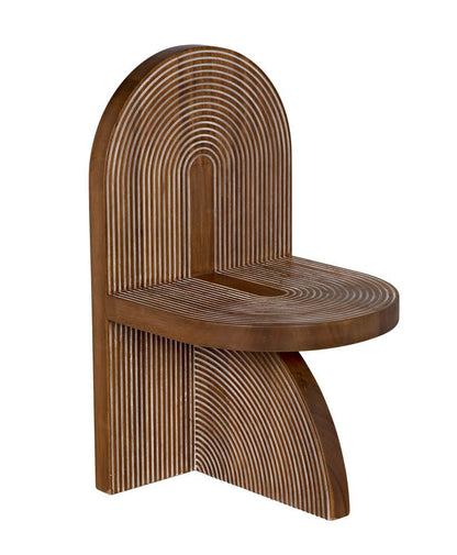 Noir Jupiter Accent Chair Dark Walnut